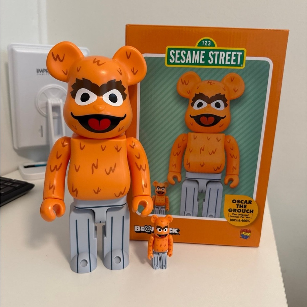 Bearbrick Oscar the Grouch orange 400% + 100%
